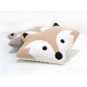 Fox Head Pillow (Gray)